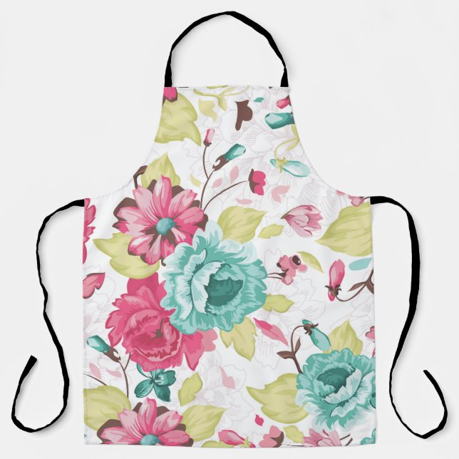 Abstract Elegance Seamless pattern with floral bac Apron (Front)