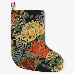 Abstract elegance seamless pattern with floral bac small christmas stocking