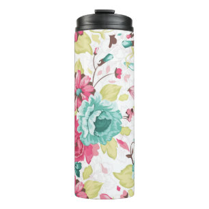Abstract Elegance Seamless pattern with floral bac Thermal Tumbler