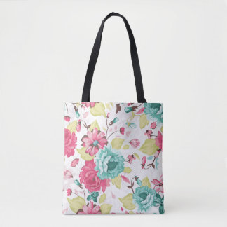 Abstract Elegance Seamless pattern with floral bac Tote Bag