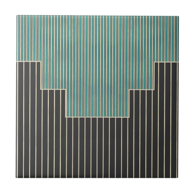 Abstract, elegant design, geometric, lines tile (Front)