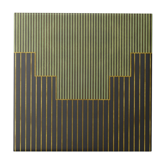 Abstract, elegant design, geometric, lines tile (Front)