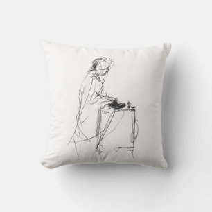 Abstract Elegant DJ Player Sketch Cushion