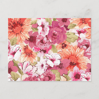 Abstract Elegant Floral design Postcard