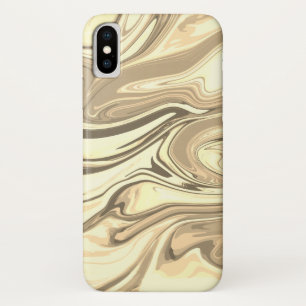 Abstract elegant fluid liquid marble flow texture iPhone x case