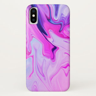 Abstract elegant fluid liquid marble flow texture  iPhone x case