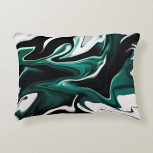 Abstract elegant fluid liquid marble flow texture decorative cushion
