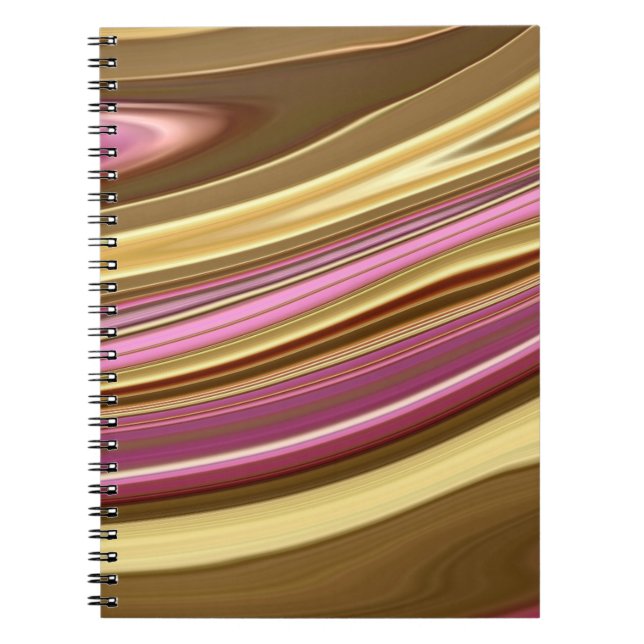 Abstract elegant fluid liquid marble flow texture notebook (Front)