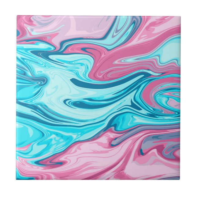 Abstract elegant fluid liquid marble flow texture tile (Front)