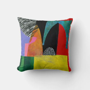 Abstract Elegant mixed Colourful painting pattern Cushion