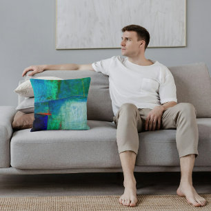 Abstract Elegant mixed Colourful painting pattern Cushion
