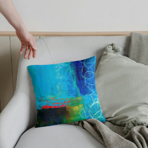 Abstract Elegant mixed Colourful painting pattern Cushion