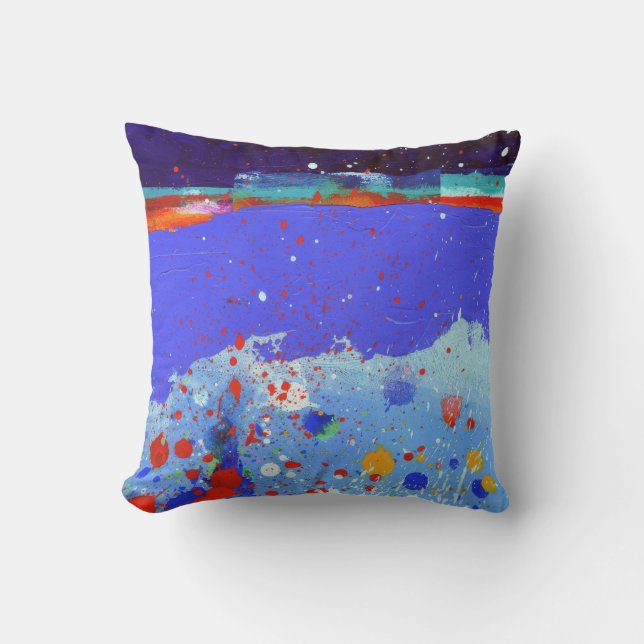 Abstract Elegant mixed Colourful painting pattern  Cushion (Front)