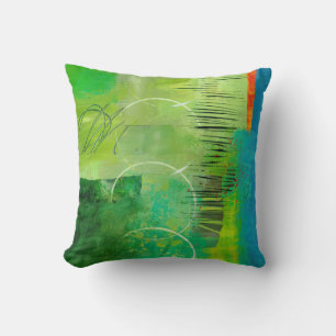 Abstract Elegant mixed Colourful painting pattern Cushion