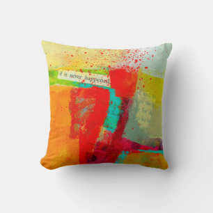 Abstract Elegant mixed Colourful painting pattern Cushion