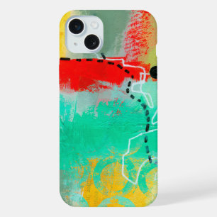 Abstract Elegant mixed Colourful painting pattern iPhone 15 Plus Case