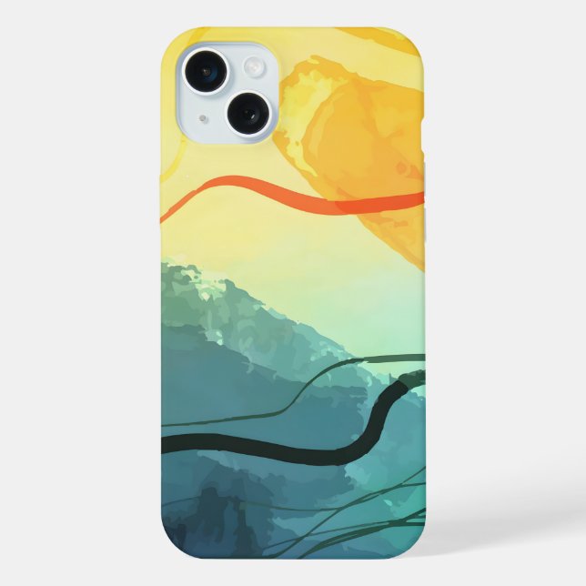 Abstract Elegant mixed Colourful painting pattern  iPhone Case (Back)