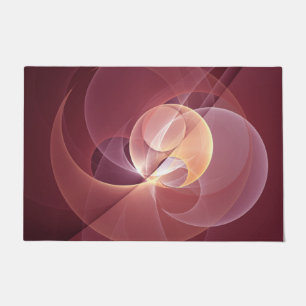 Abstract Elegant Modern Wine Red Fractal Art Doormat