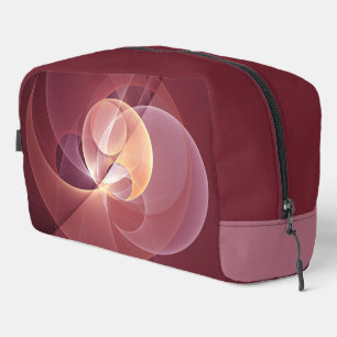 Abstract Elegant Modern Wine Red Fractal Art Dopp Kit