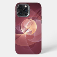 Abstract Elegant Modern Wine Red Fractal Art