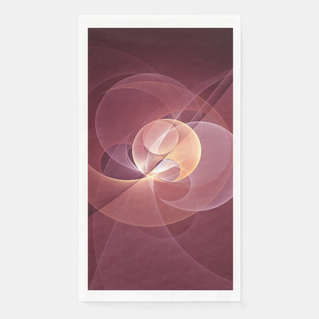 Abstract Elegant Modern Wine Red Fractal Art Napkin (Front)