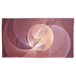 Abstract Elegant Modern Wine Red Fractal Art Pillowcase