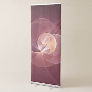 Abstract Elegant Modern Wine Red Fractal Art Retractable Banner