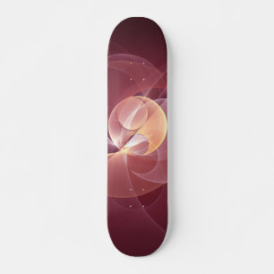 Abstract Elegant Modern Wine Red Fractal Art Skateboard