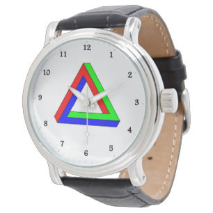 Abstract Elegant Optical Triangle illusion Watch