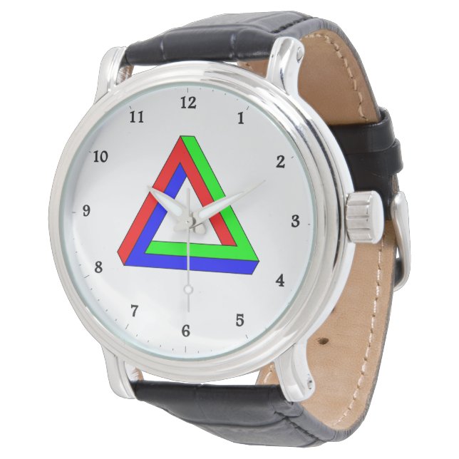 Abstract Elegant Optical Triangle illusion Watch (Angled)