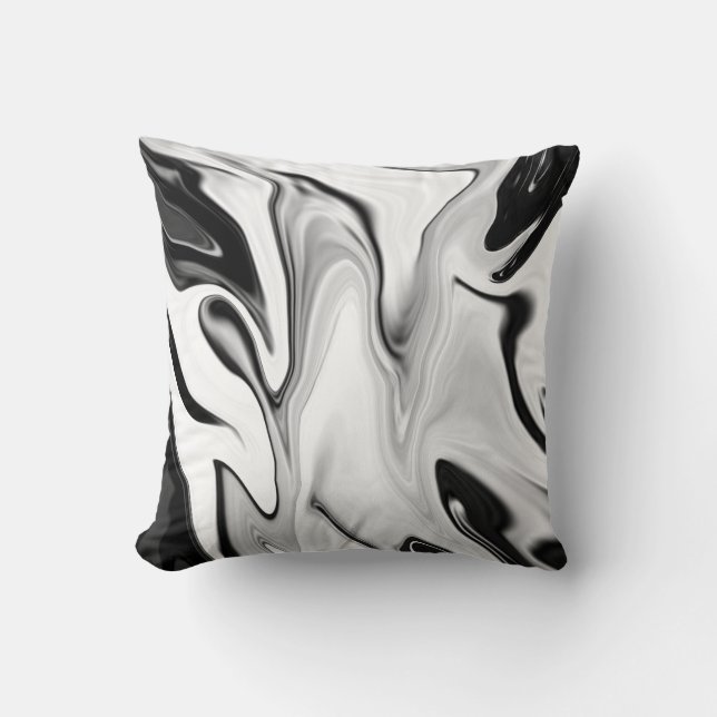 Abstract elegant retro colours digital fluid cushion (Front)
