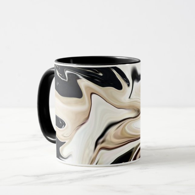 Abstract elegant retro colours digital fluid textu mug (Front Left)