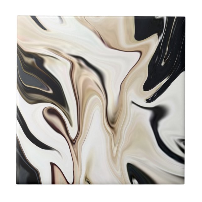 Abstract elegant retro colours digital fluid textu tile (Front)