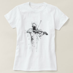 Abstract Elegant Violinist T-Shirt