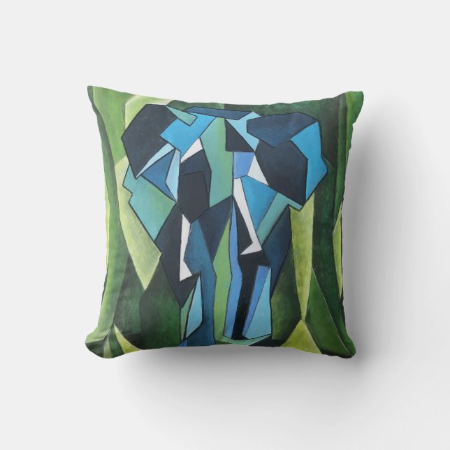 Abstract Elephant Cushion (Front)