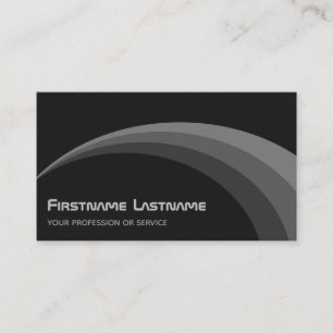 Abstract ellipse grey shades elegant black grey business card