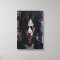 Abstract Emotional Portrait Contemporary Art