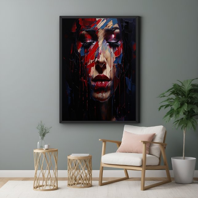 Abstract Emotional Portrait Expressionist Art Poster (Creator Uploaded)