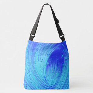 Abstract Enchanted Garden Blue Crossbody Bag