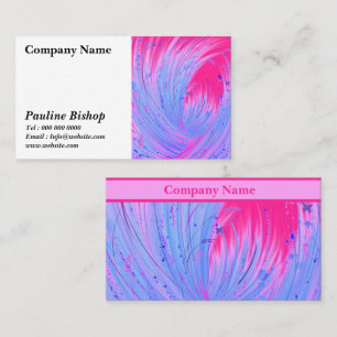 Abstract Enchanted Garden Pink Blue Business Card