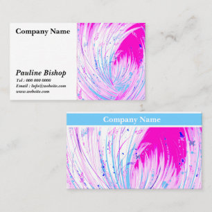 Abstract Enchanted Garden Pink White Business Card