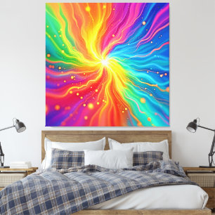 Abstract Energy Burst Graphic Canvas Print