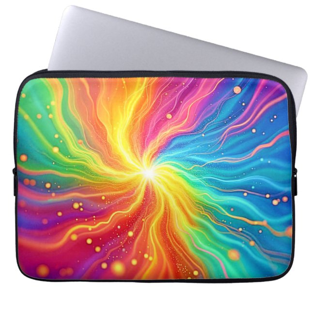 Abstract Energy Burst Graphic Laptop Sleeve (Front)