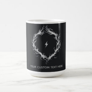Abstract Energy Circle  – Customisable Text Coffee Mug