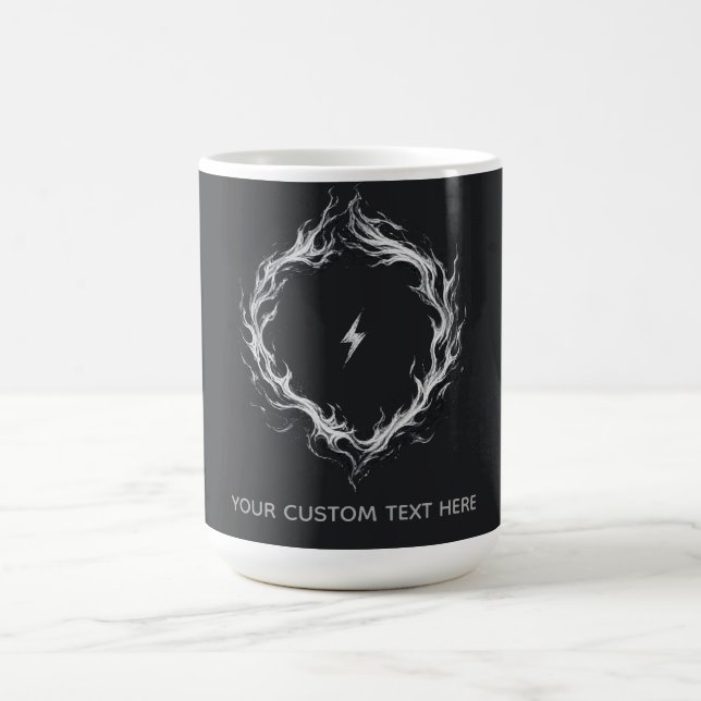 Abstract Energy Circle  – Customisable Text Coffee Mug (Center)