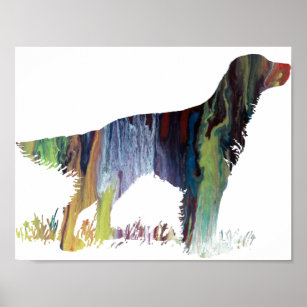 Abstract English setter silhouette Poster