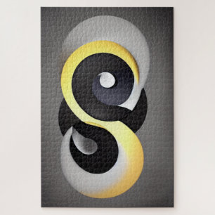 Abstract Enso Jigsaw Puzzle