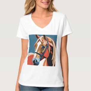 Abstract Equestrian Horse Mustang Pony Bronco Colt T-Shirt