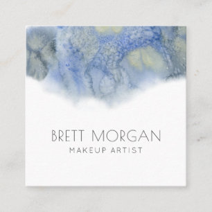 Abstract Ethereal Blue Makeup Artist Business Card