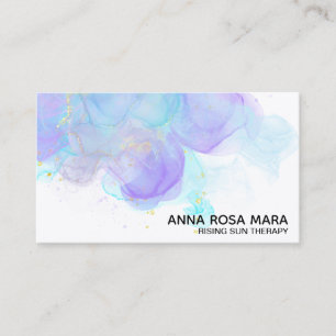 *~* Abstract Ethereal QR Logo AP46 Gold Glitter Business Card